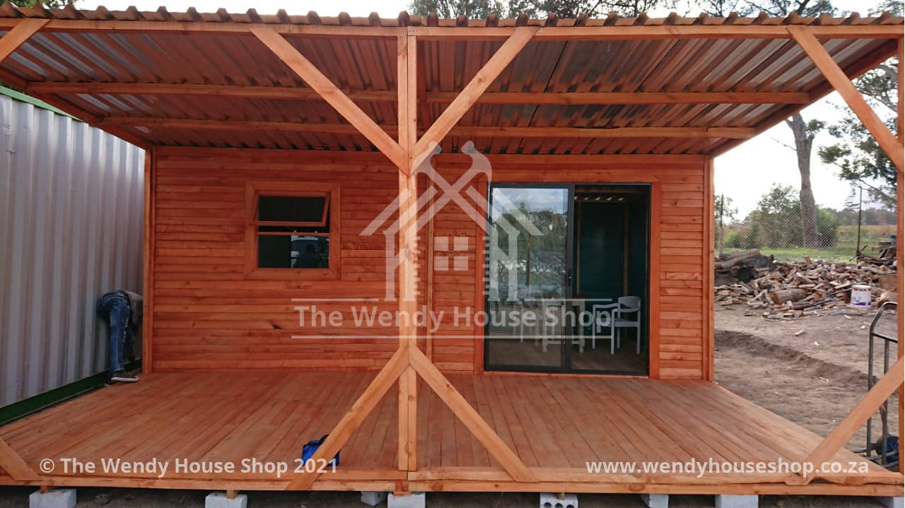 wooden studio with sliding doors